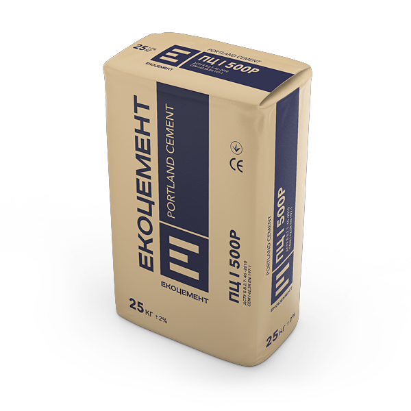 Цемент ПЦ-І-500Р-Н (CEM I 42,5 R) Екоцемент 25кг